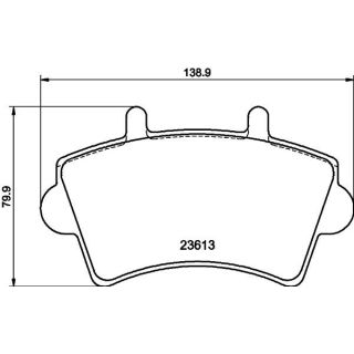 Stabdžių trinkelių rinkinys, diskinis stabdys HELLA 8DB 355 010-021