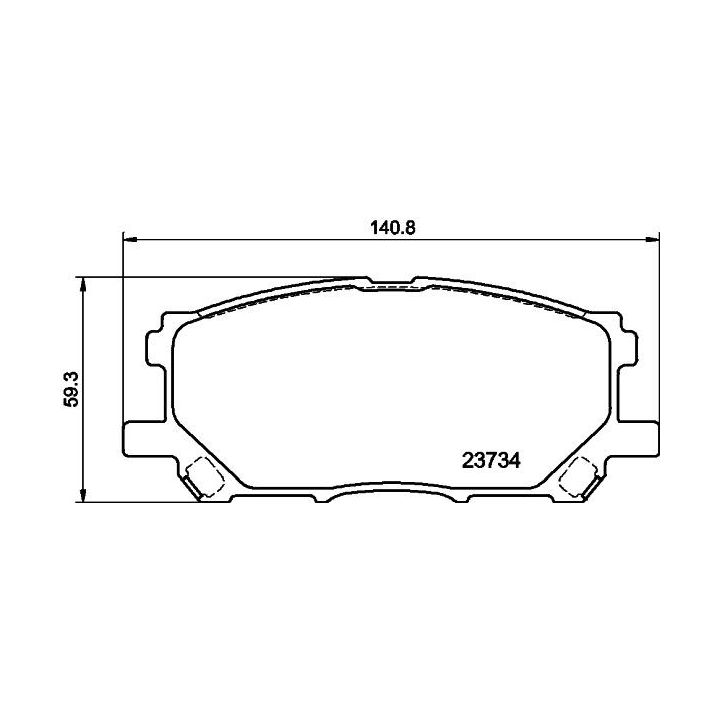 Stabdžių trinkelių rinkinys, diskinis stabdys HELLA 8DB 355 010-071