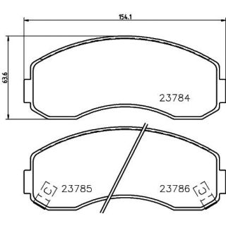 Stabdžių trinkelių rinkinys, diskinis stabdys HELLA 8DB 355 010-131