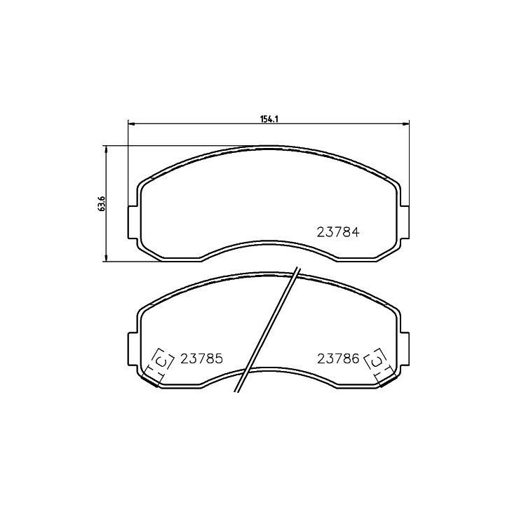 Stabdžių trinkelių rinkinys, diskinis stabdys HELLA 8DB 355 010-131