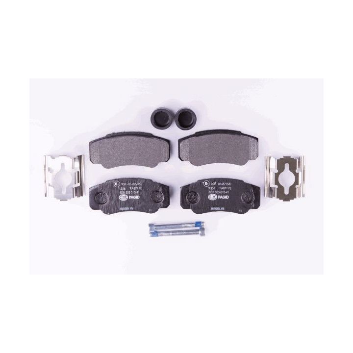 Stabdžių trinkelių rinkinys, diskinis stabdys HELLA 8DB 355 010-411