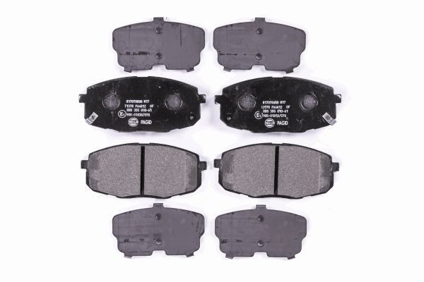 Stabdžių trinkelių rinkinys, diskinis stabdys HELLA 8DB 355 010-611