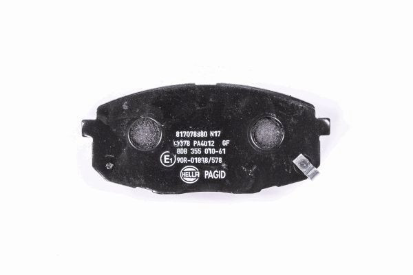 Stabdžių trinkelių rinkinys, diskinis stabdys HELLA 8DB 355 010-611