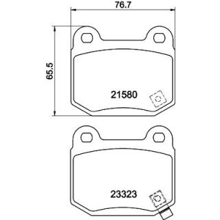 Stabdžių trinkelių rinkinys, diskinis stabdys HELLA 8DB 355 010-691