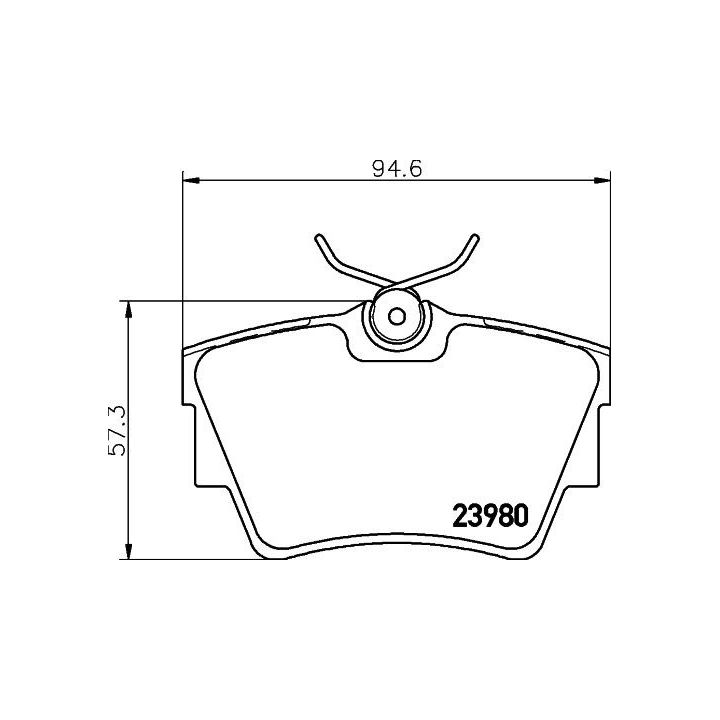 Stabdžių trinkelių rinkinys, diskinis stabdys HELLA 8DB 355 010-761