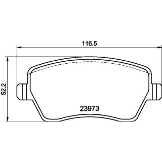Stabdžių trinkelių rinkinys, diskinis stabdys HELLA 8DB 355 010-851