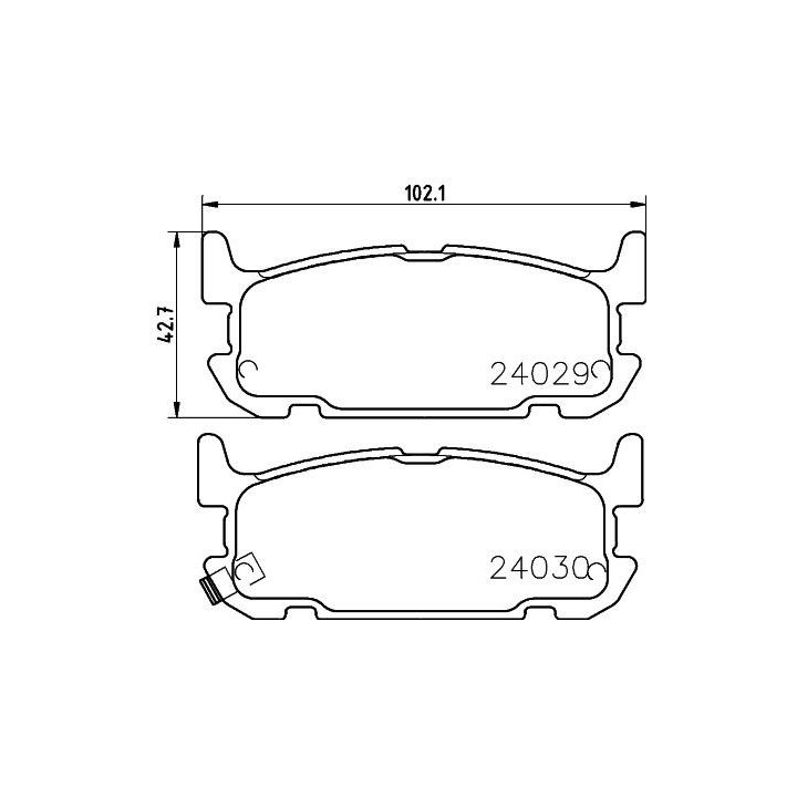 Stabdžių trinkelių rinkinys, diskinis stabdys HELLA 8DB 355 010-931