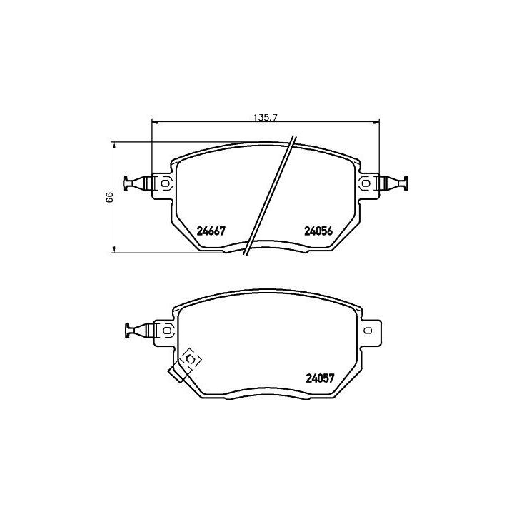 Stabdžių trinkelių rinkinys, diskinis stabdys HELLA 8DB 355 011-101
