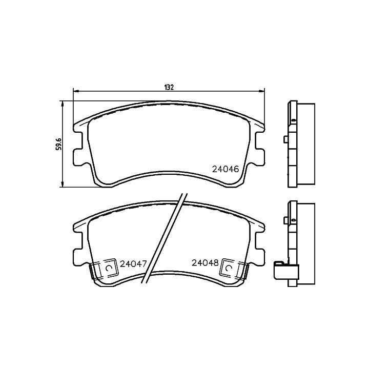 Stabdžių trinkelių rinkinys, diskinis stabdys HELLA 8DB 355 011-141
