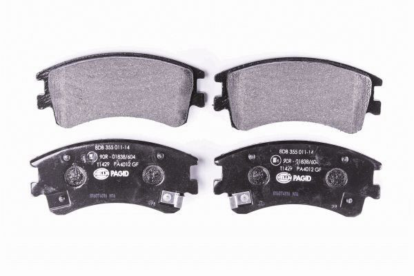 Stabdžių trinkelių rinkinys, diskinis stabdys HELLA 8DB 355 011-141