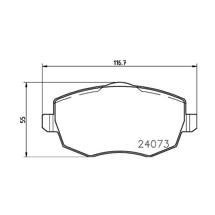 Stabdžių trinkelių rinkinys, diskinis stabdys HELLA 8DB 355 011-231
