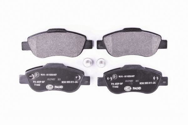 Stabdžių trinkelių rinkinys, diskinis stabdys HELLA 8DB 355 011-241