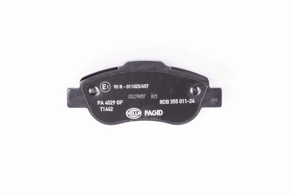 Stabdžių trinkelių rinkinys, diskinis stabdys HELLA 8DB 355 011-241