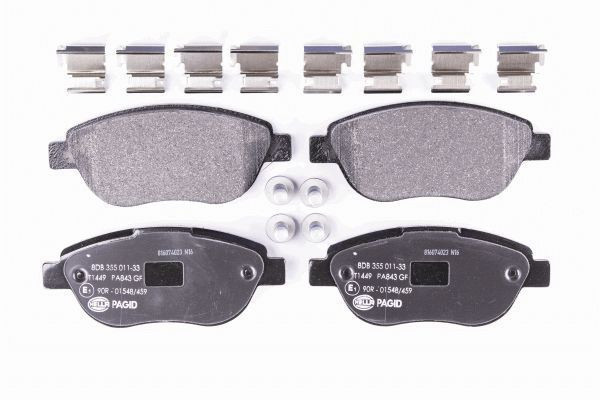 Stabdžių trinkelių rinkinys, diskinis stabdys HELLA 8DB 355 011-331