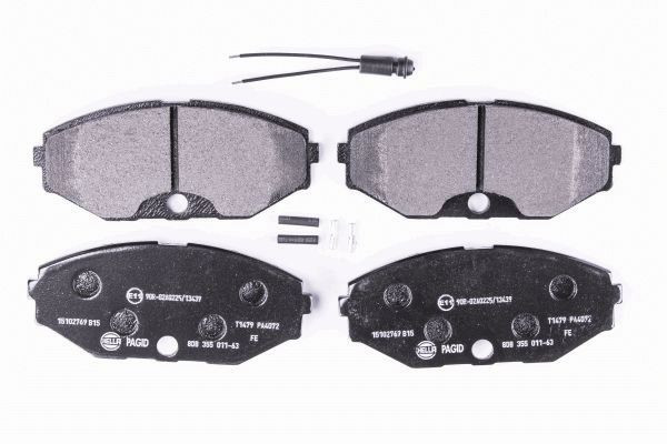 Stabdžių trinkelių rinkinys, diskinis stabdys HELLA 8DB 355 011-631