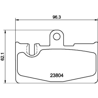 Stabdžių trinkelių rinkinys, diskinis stabdys HELLA 8DB 355 011-661