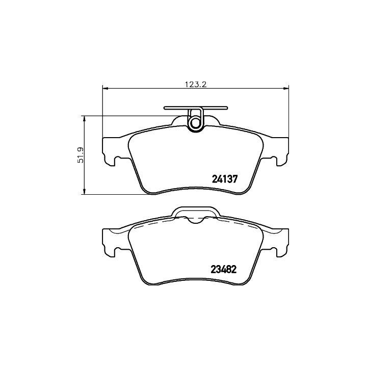 Stabdžių trinkelių rinkinys, diskinis stabdys HELLA 8DB 355 011-731