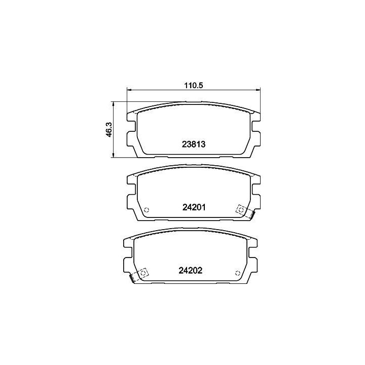Stabdžių trinkelių rinkinys, diskinis stabdys HELLA 8DB 355 011-841