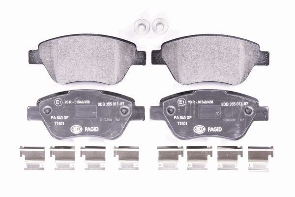 Stabdžių trinkelių rinkinys, diskinis stabdys HELLA 8DB 355 011-871