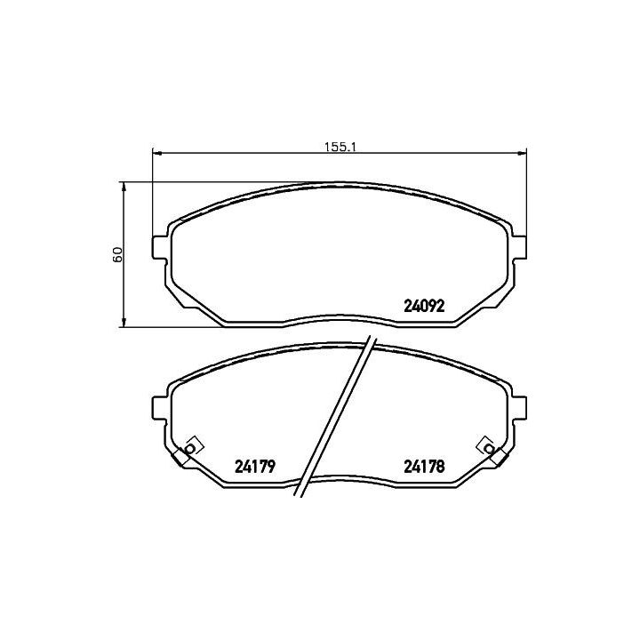 Stabdžių trinkelių rinkinys, diskinis stabdys HELLA 8DB 355 011-931
