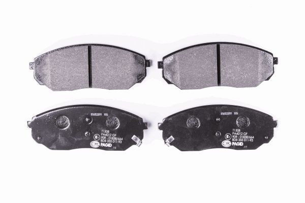 Stabdžių trinkelių rinkinys, diskinis stabdys HELLA 8DB 355 011-931