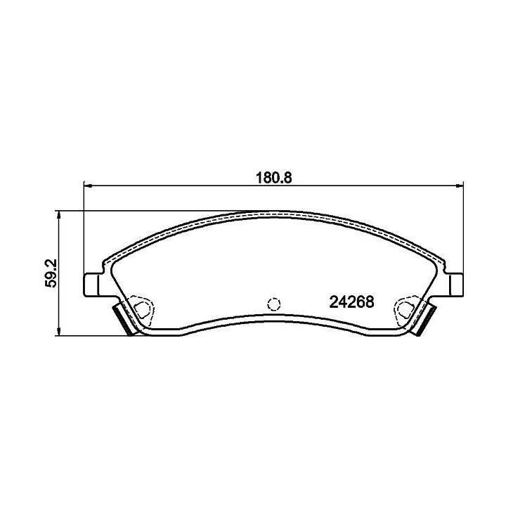 Stabdžių trinkelių rinkinys, diskinis stabdys HELLA 8DB 355 012-221