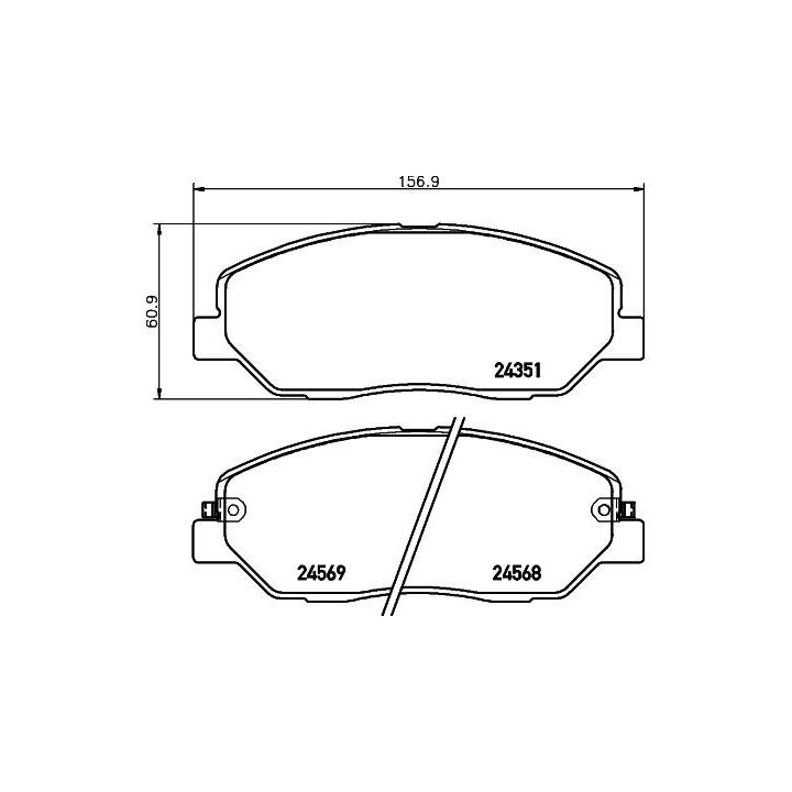 Stabdžių trinkelių rinkinys, diskinis stabdys HELLA 8DB 355 012-371