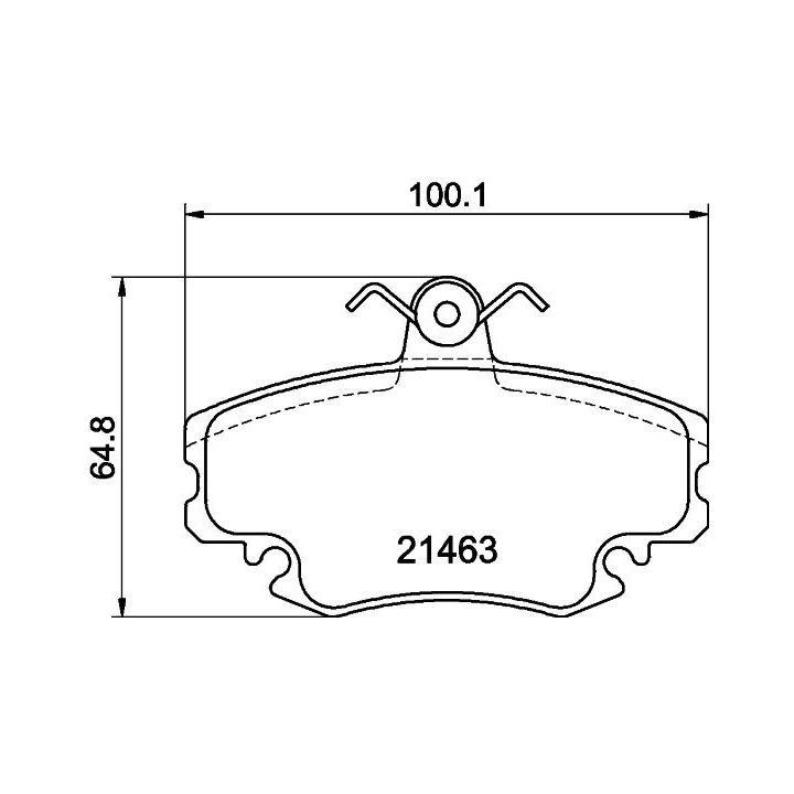 Stabdžių trinkelių rinkinys, diskinis stabdys HELLA 8DB 355 012-671