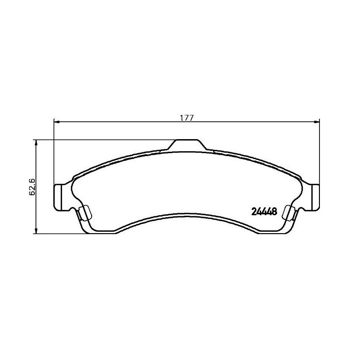 Stabdžių trinkelių rinkinys, diskinis stabdys HELLA 8DB 355 012-811