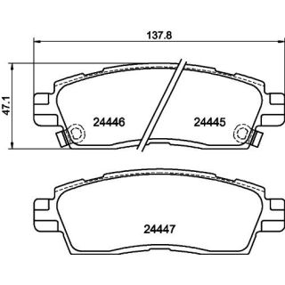 Stabdžių trinkelių rinkinys, diskinis stabdys HELLA 8DB 355 012-821