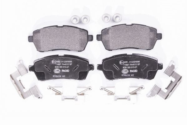 Stabdžių trinkelių rinkinys, diskinis stabdys HELLA 8DB 355 013-211