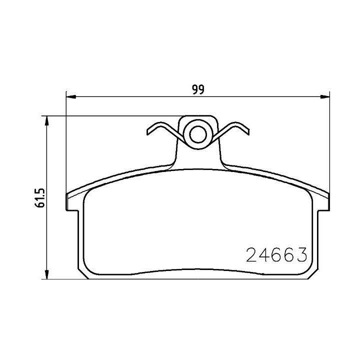 Stabdžių trinkelių rinkinys, diskinis stabdys HELLA 8DB 355 013-451
