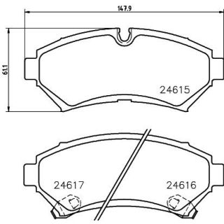 Stabdžių trinkelių rinkinys, diskinis stabdys HELLA 8DB 355 013-501