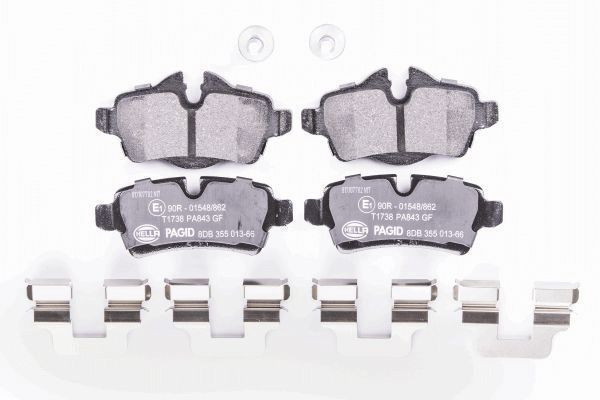 Stabdžių trinkelių rinkinys, diskinis stabdys HELLA 8DB 355 013-661