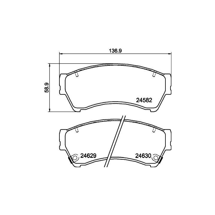 Stabdžių trinkelių rinkinys, diskinis stabdys HELLA 8DB 355 013-761