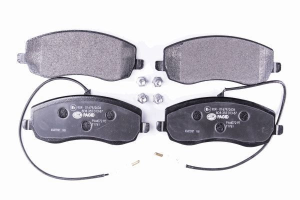 Stabdžių trinkelių rinkinys, diskinis stabdys HELLA 8DB 355 013-871