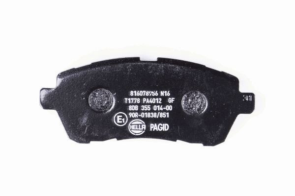 Stabdžių trinkelių rinkinys, diskinis stabdys HELLA 8DB 355 014-001