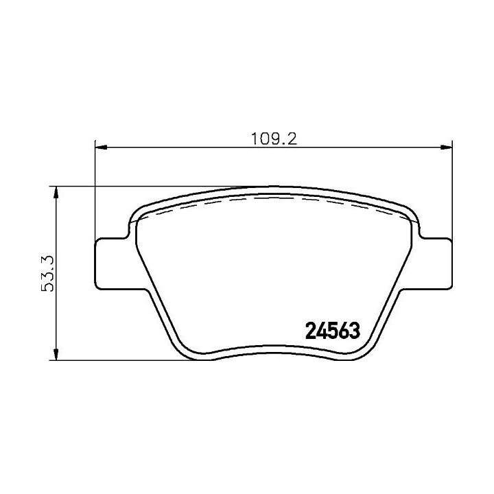 Stabdžių trinkelių rinkinys, diskinis stabdys HELLA 8DB 355 014-021