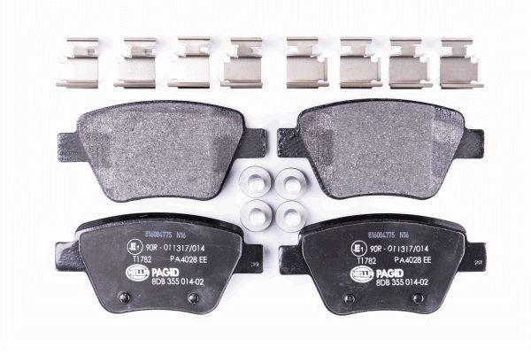 Stabdžių trinkelių rinkinys, diskinis stabdys HELLA 8DB 355 014-021