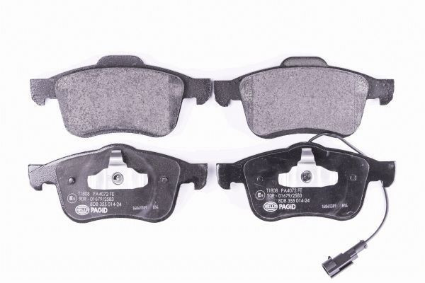 Stabdžių trinkelių rinkinys, diskinis stabdys HELLA 8DB 355 014-241