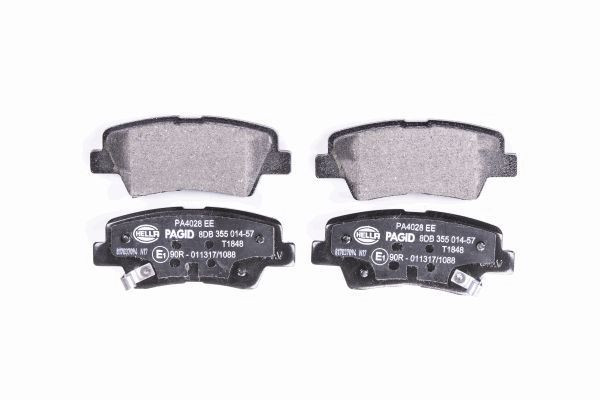 Stabdžių trinkelių rinkinys, diskinis stabdys HELLA 8DB 355 014-571