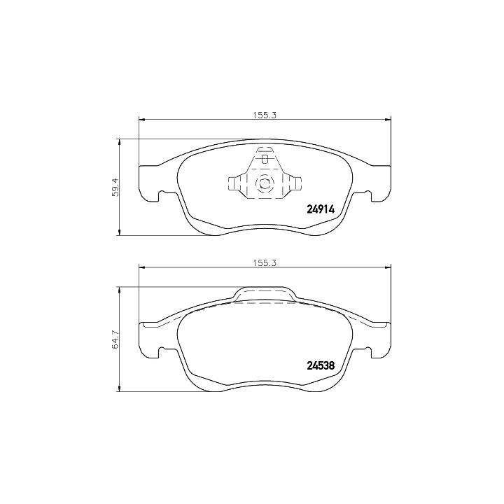 Stabdžių trinkelių rinkinys, diskinis stabdys HELLA 8DB 355 014-791