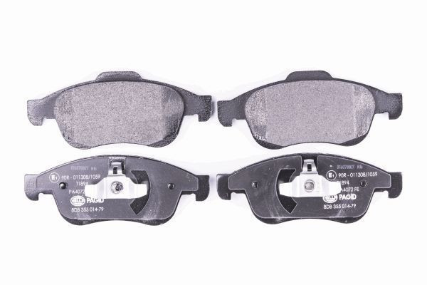 Stabdžių trinkelių rinkinys, diskinis stabdys HELLA 8DB 355 014-791