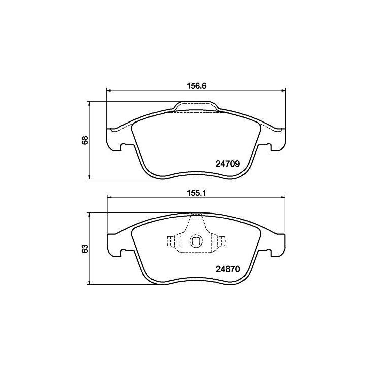 Stabdžių trinkelių rinkinys, diskinis stabdys HELLA 8DB 355 014-801