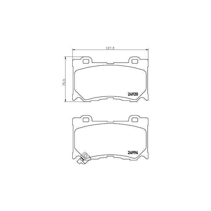 Stabdžių trinkelių rinkinys, diskinis stabdys HELLA 8DB 355 014-841
