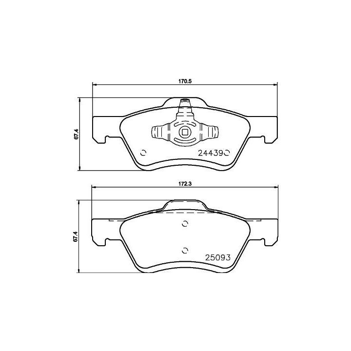 Stabdžių trinkelių rinkinys, diskinis stabdys HELLA 8DB 355 014-961