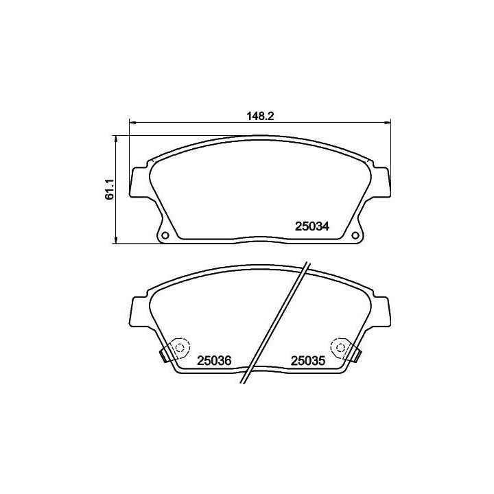 Stabdžių trinkelių rinkinys, diskinis stabdys HELLA 8DB 355 015-241