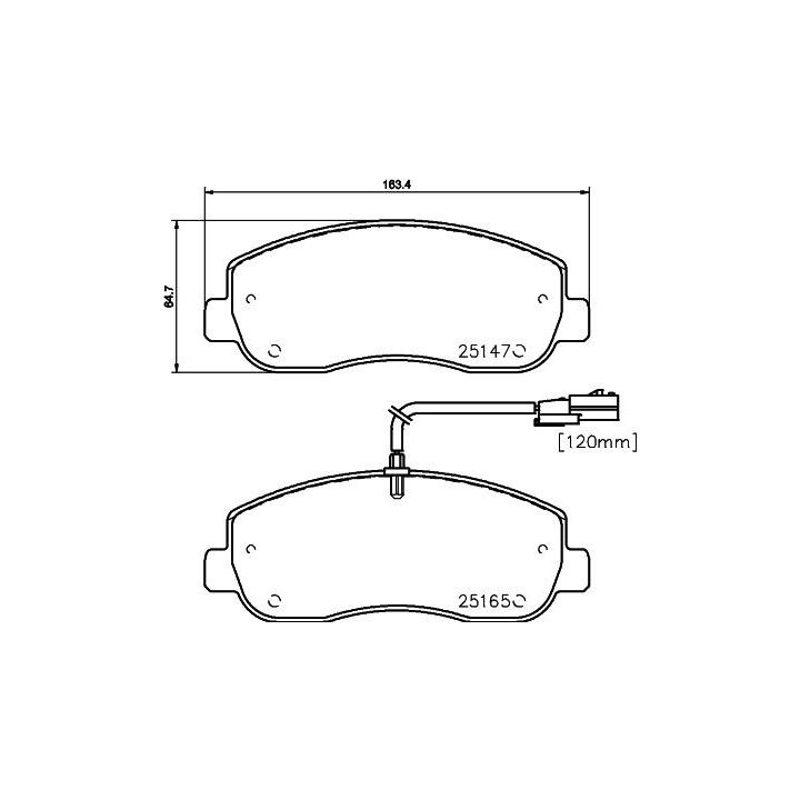 Stabdžių trinkelių rinkinys, diskinis stabdys HELLA 8DB 355 015-291