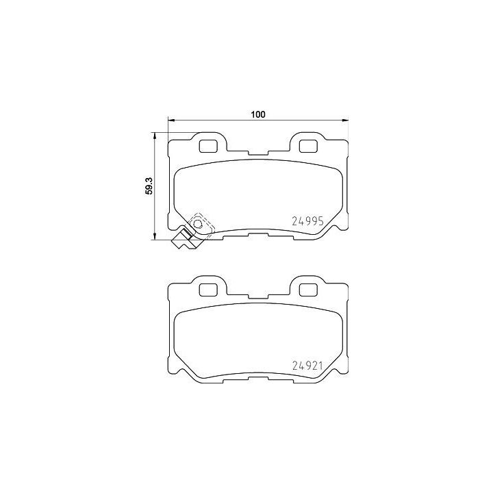 Stabdžių trinkelių rinkinys, diskinis stabdys HELLA 8DB 355 015-421