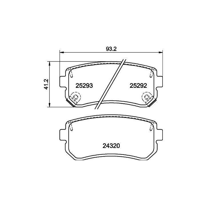 Stabdžių trinkelių rinkinys, diskinis stabdys HELLA 8DB 355 016-221